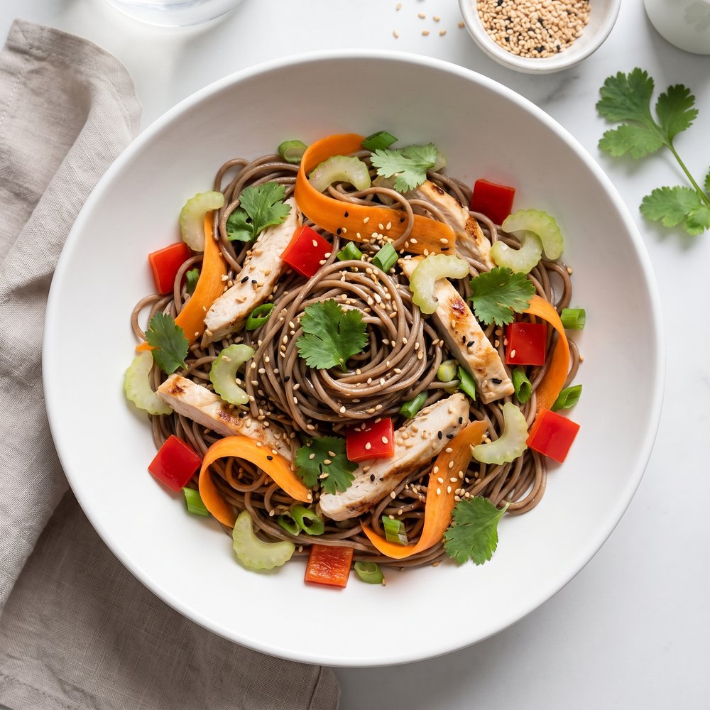 Soba Noodle Salad with Chicken and Sesame