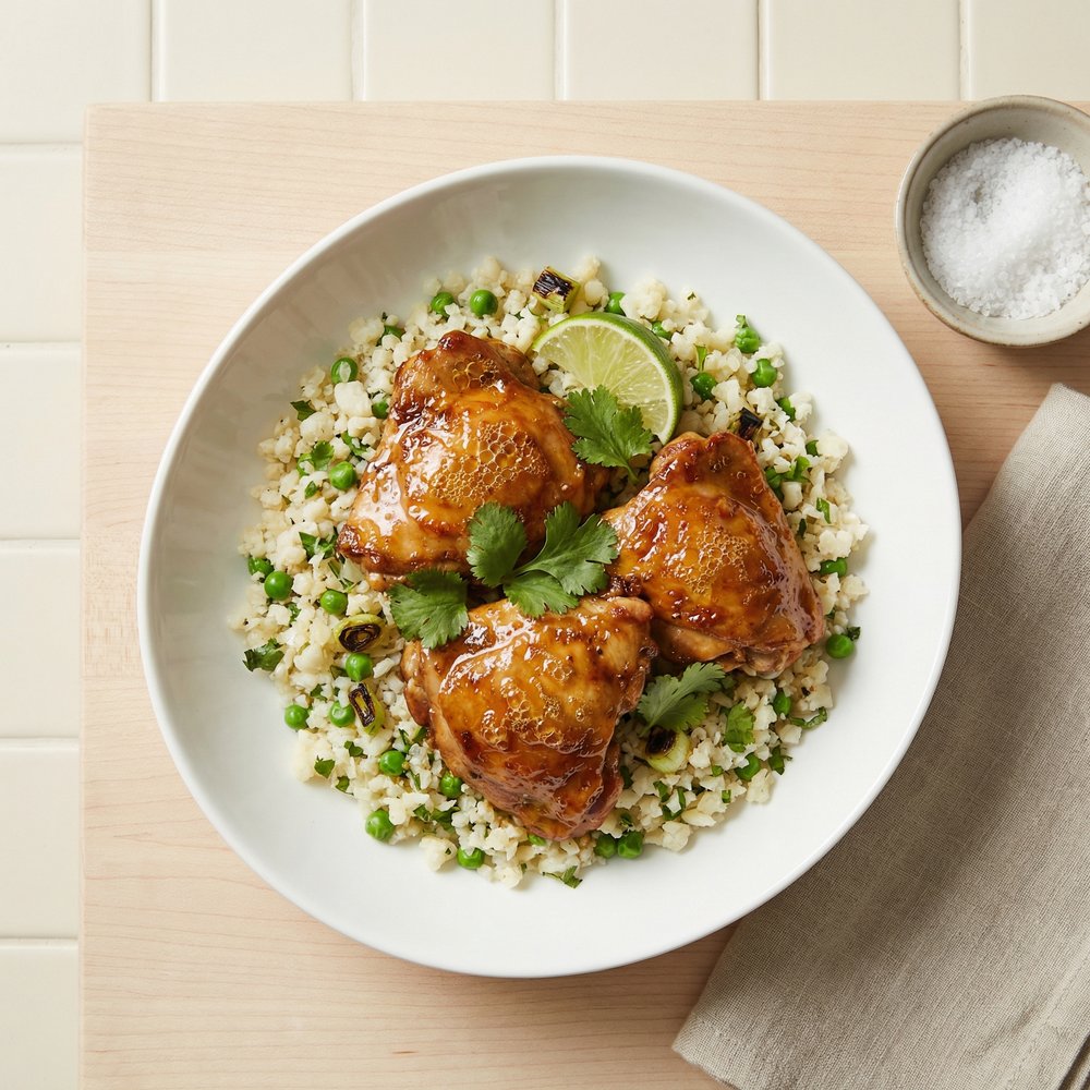 Sofrito Chicken and Cauliflower Rice