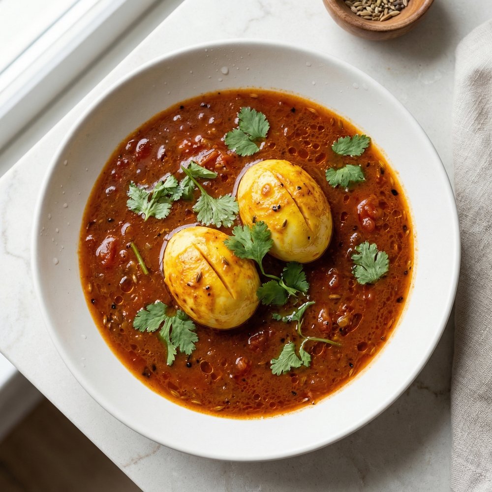 Spiced Egg Kuzhambu (Tamil Nadu-Style Gravy)