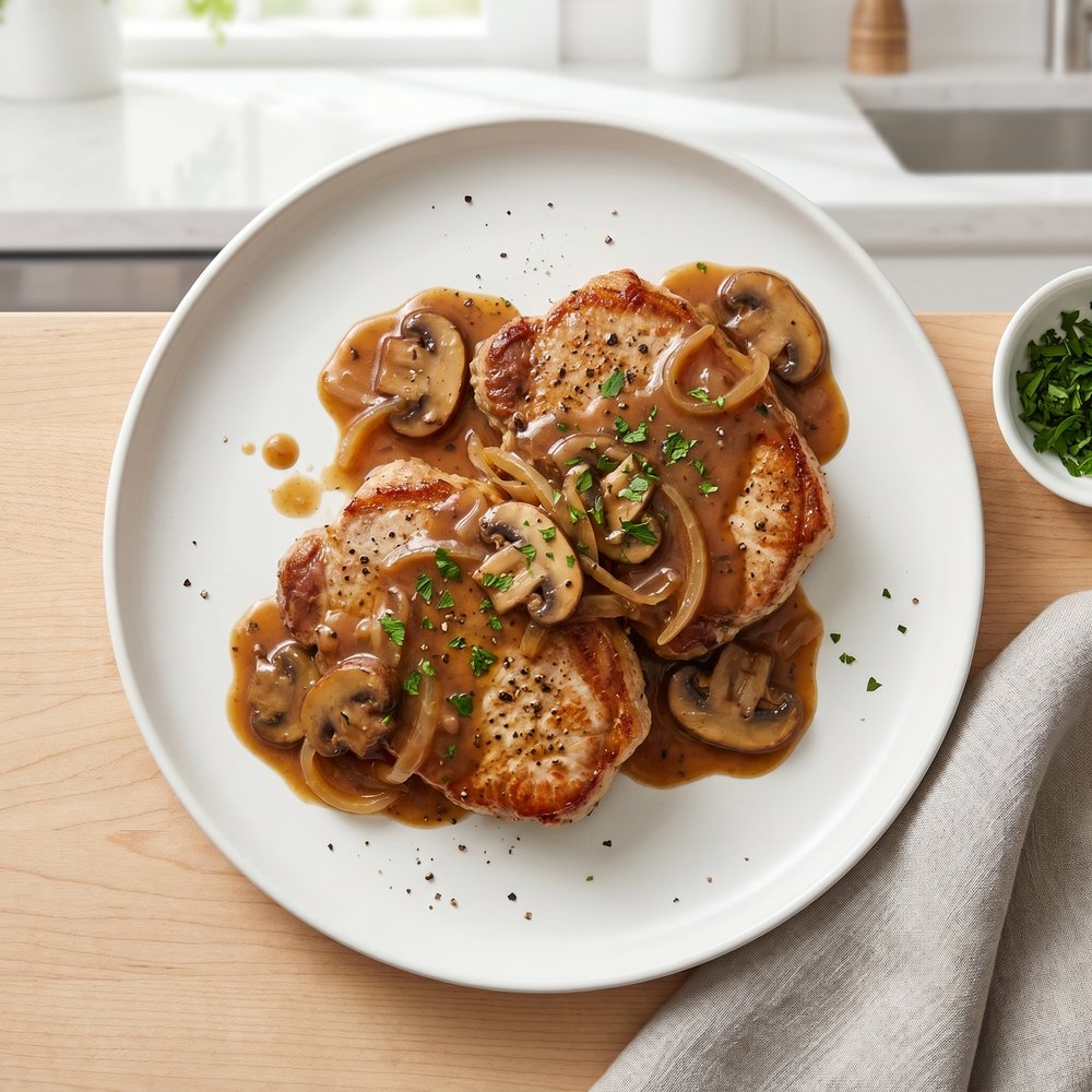 Southern-Style Pork Chops with Brown Gravy