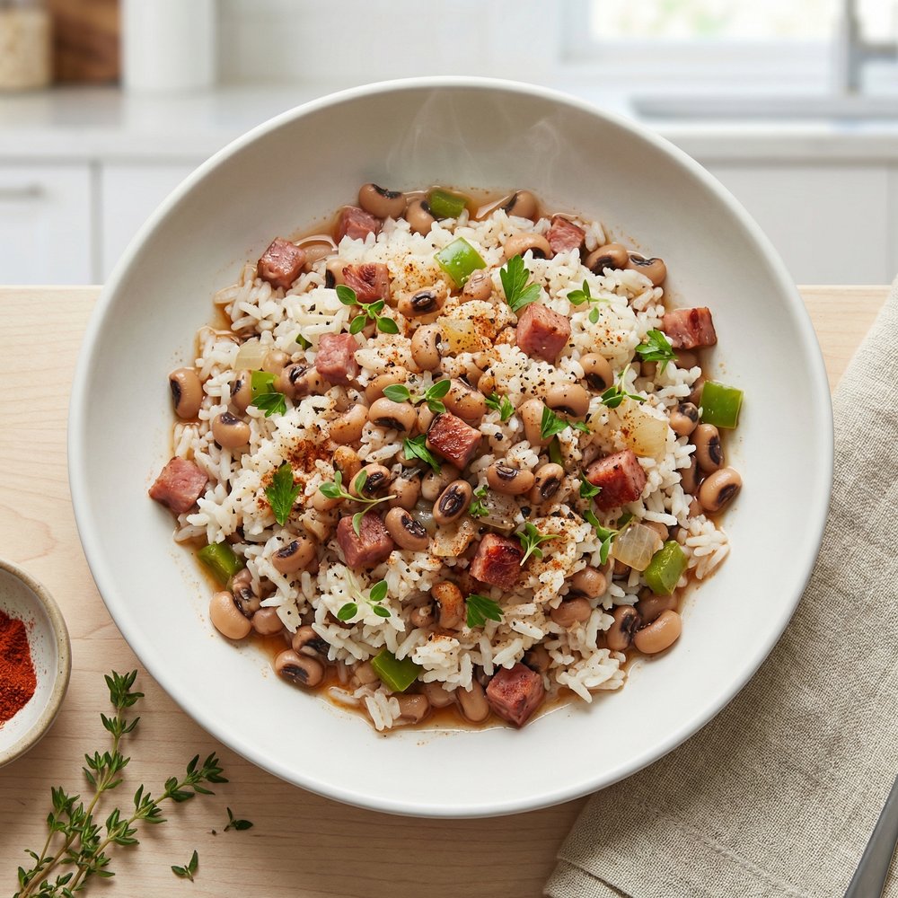Rice with Black‑Eyed Peas and Ham