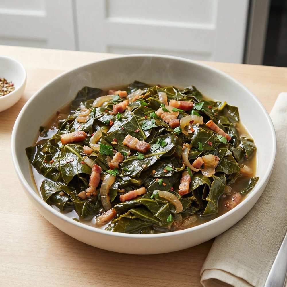 Bacon-Braised Collard Greens