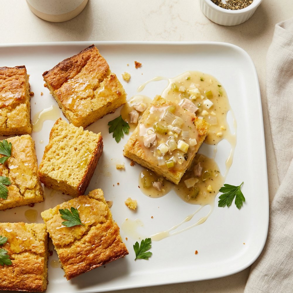 Cornbread Dressing and Chicken Gravy