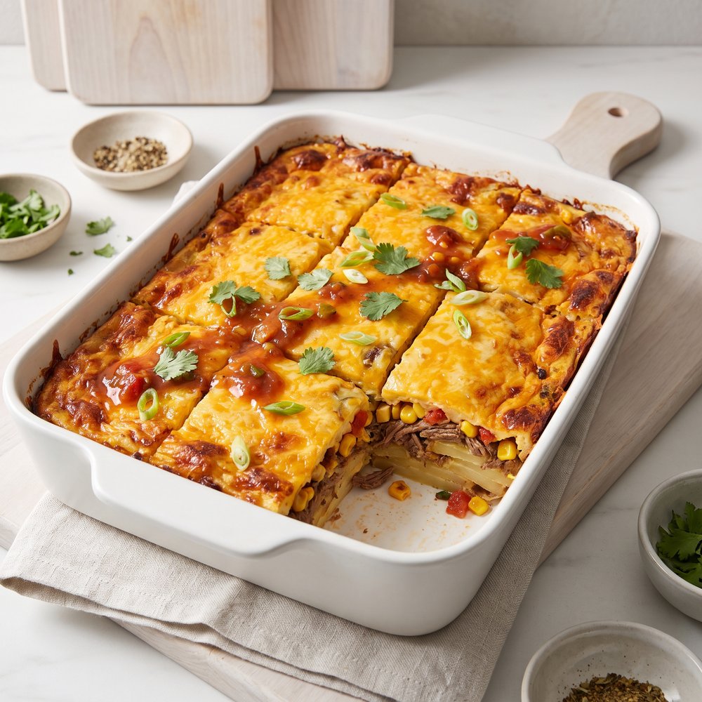 Southwestern-Style Ground Beef and Potato Casserole