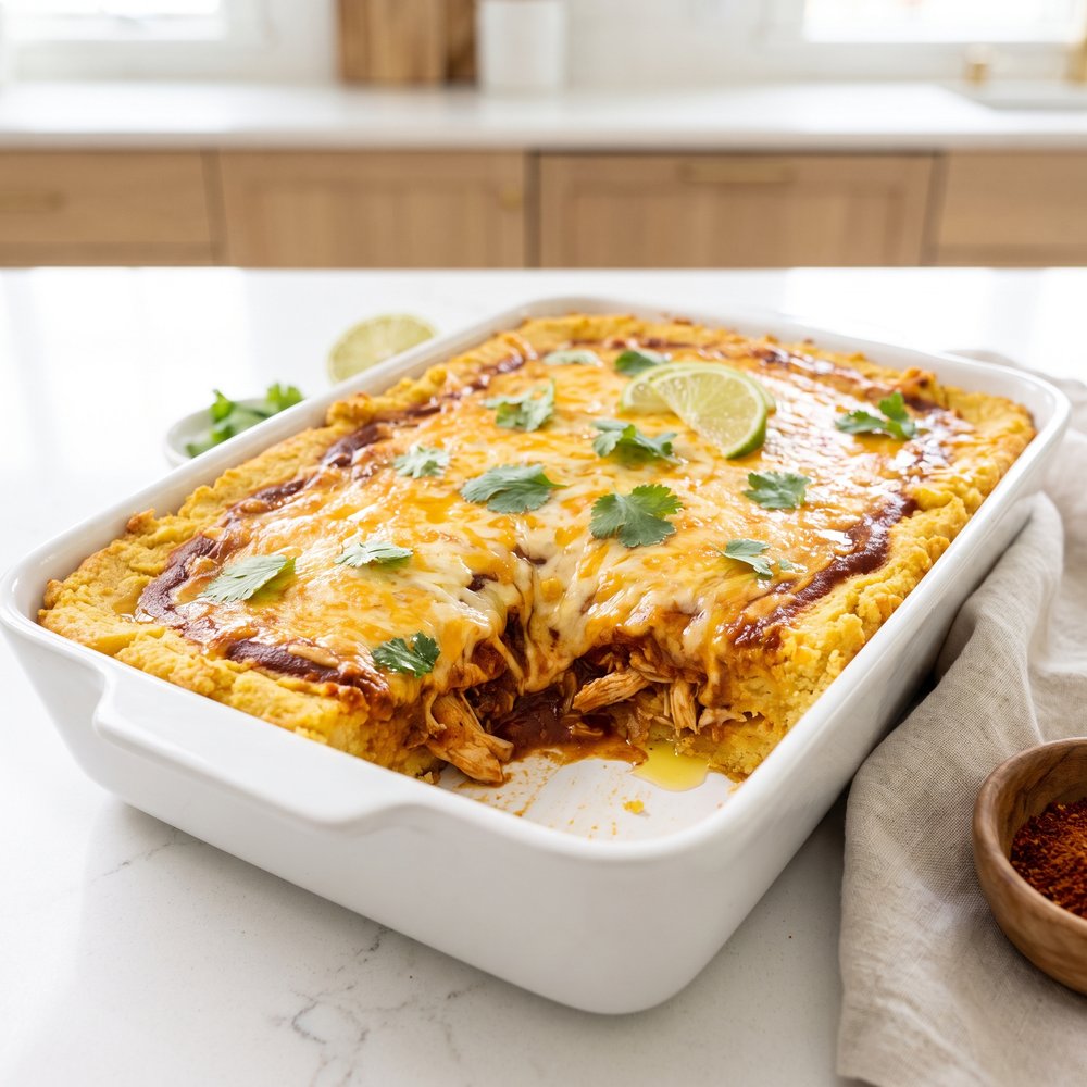 Southwestern Chicken Tamale Casserole