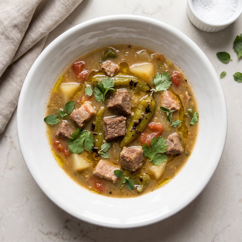 Southwestern Green Chile Meat Stew