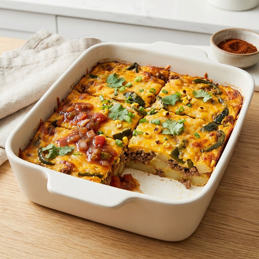 Southwestern-Style Ground Beef and Potato Casserole