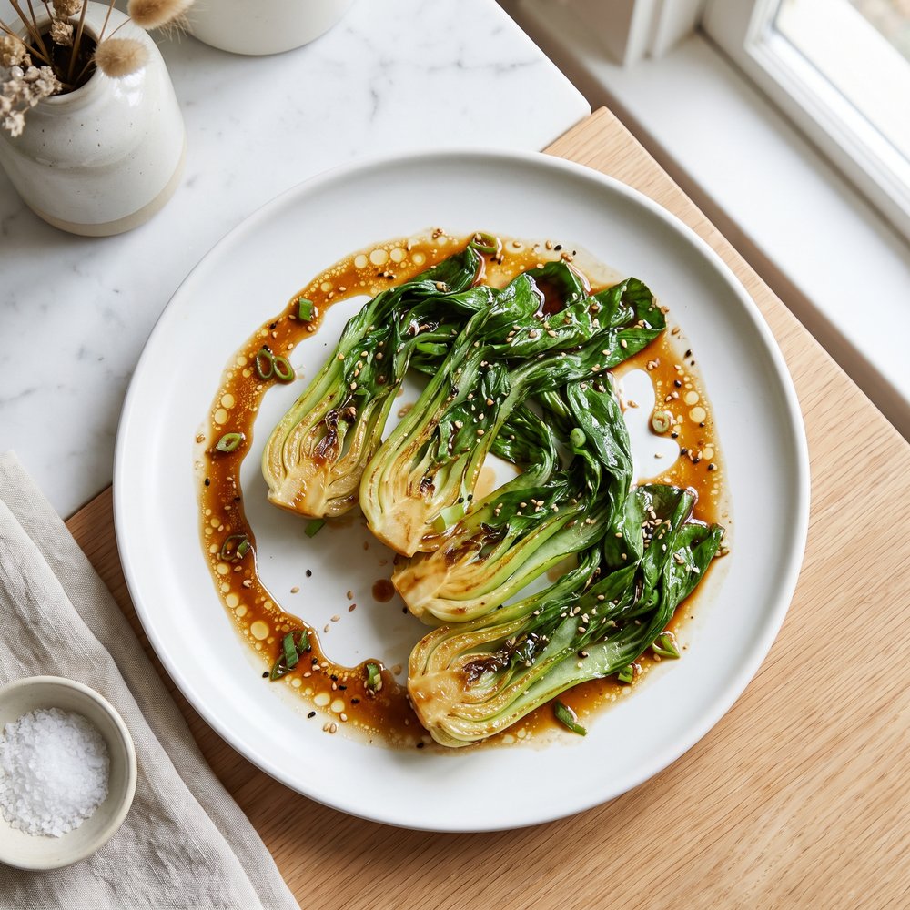 Soy-Braised Baby Bok Choy
