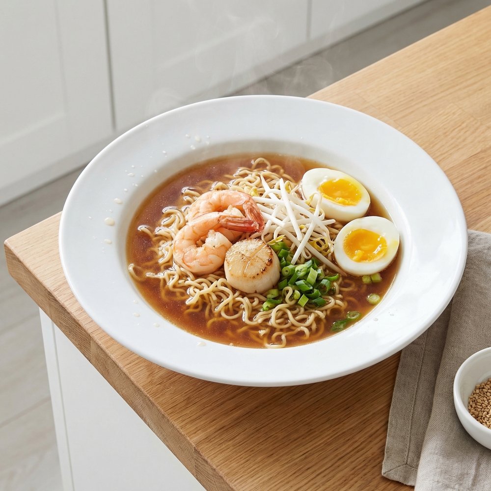 Seafood Ramen Noodle Bowl