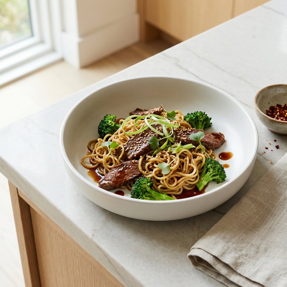 Ramen Stir-Fry with Beef and Broccoli