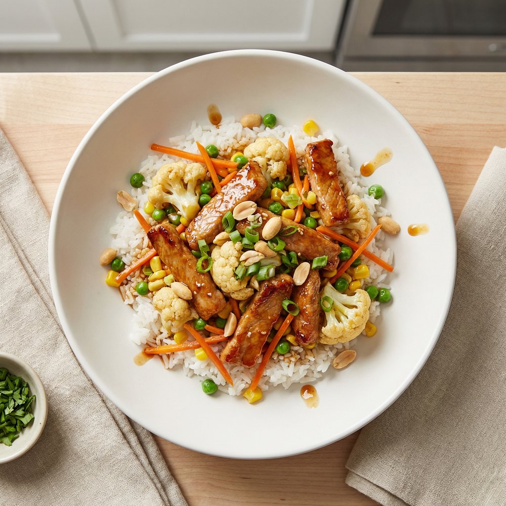 Pork and Mixed Vegetable Stir-Fry