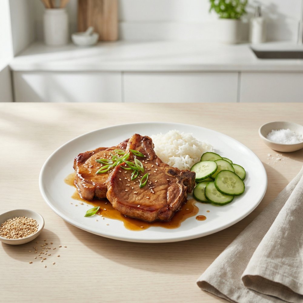 Slow-Cooker Soy-Garlic Pork Chops