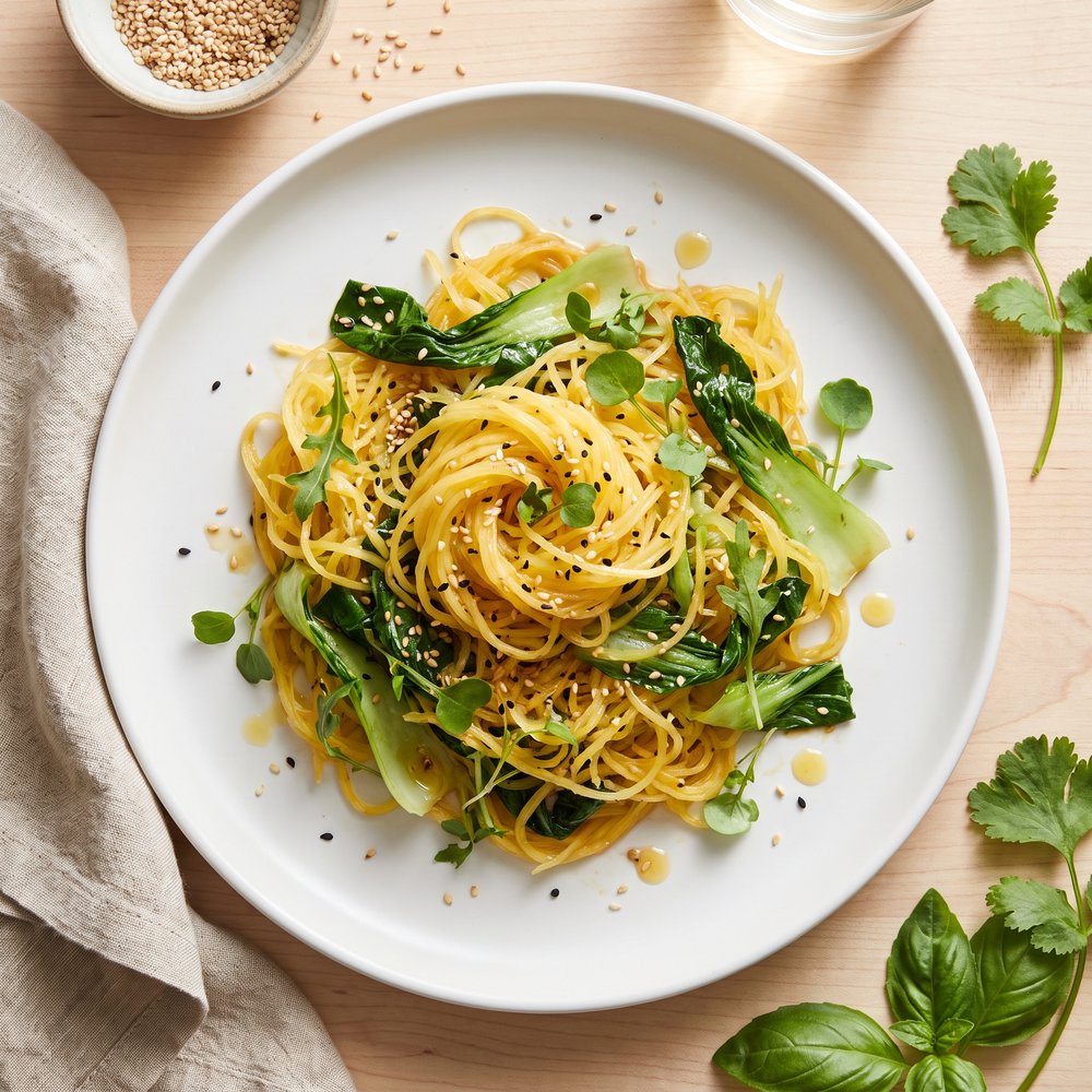 Spaghetti Squash and Bok Choy Low-Carb Salad