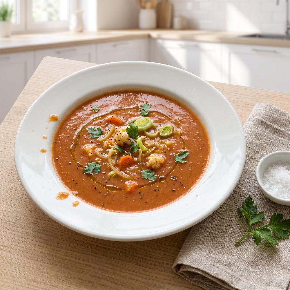 Spanish Vegetable and Garlic Soup