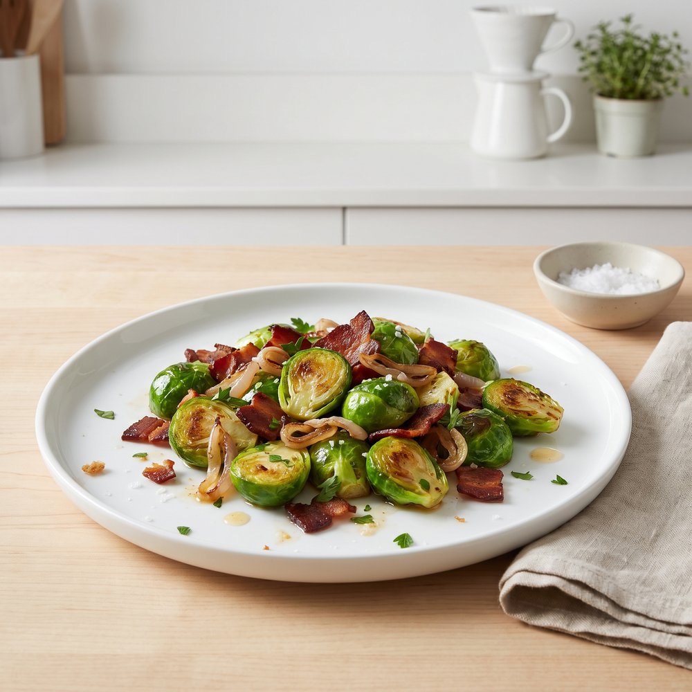 Speedy Brussels Sprouts with Bacon