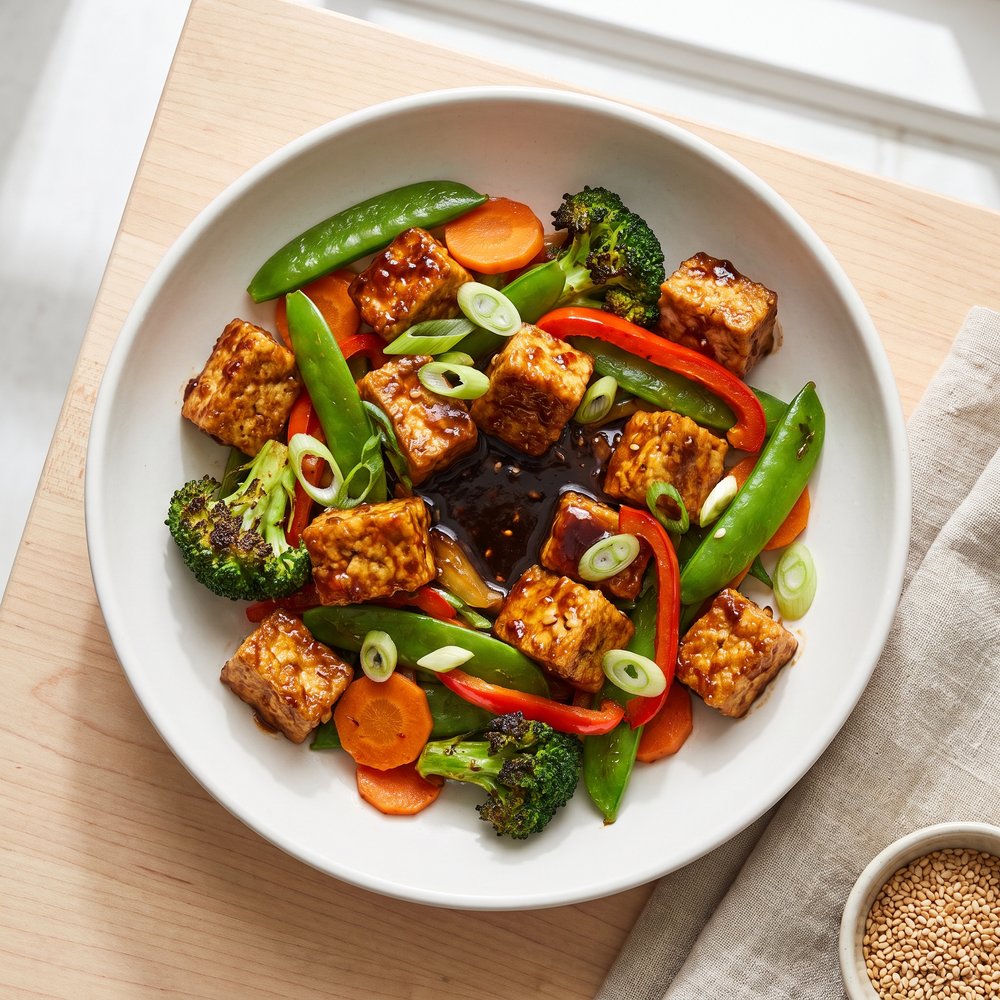 Speedy Tofu Black Bean Stir-Fry