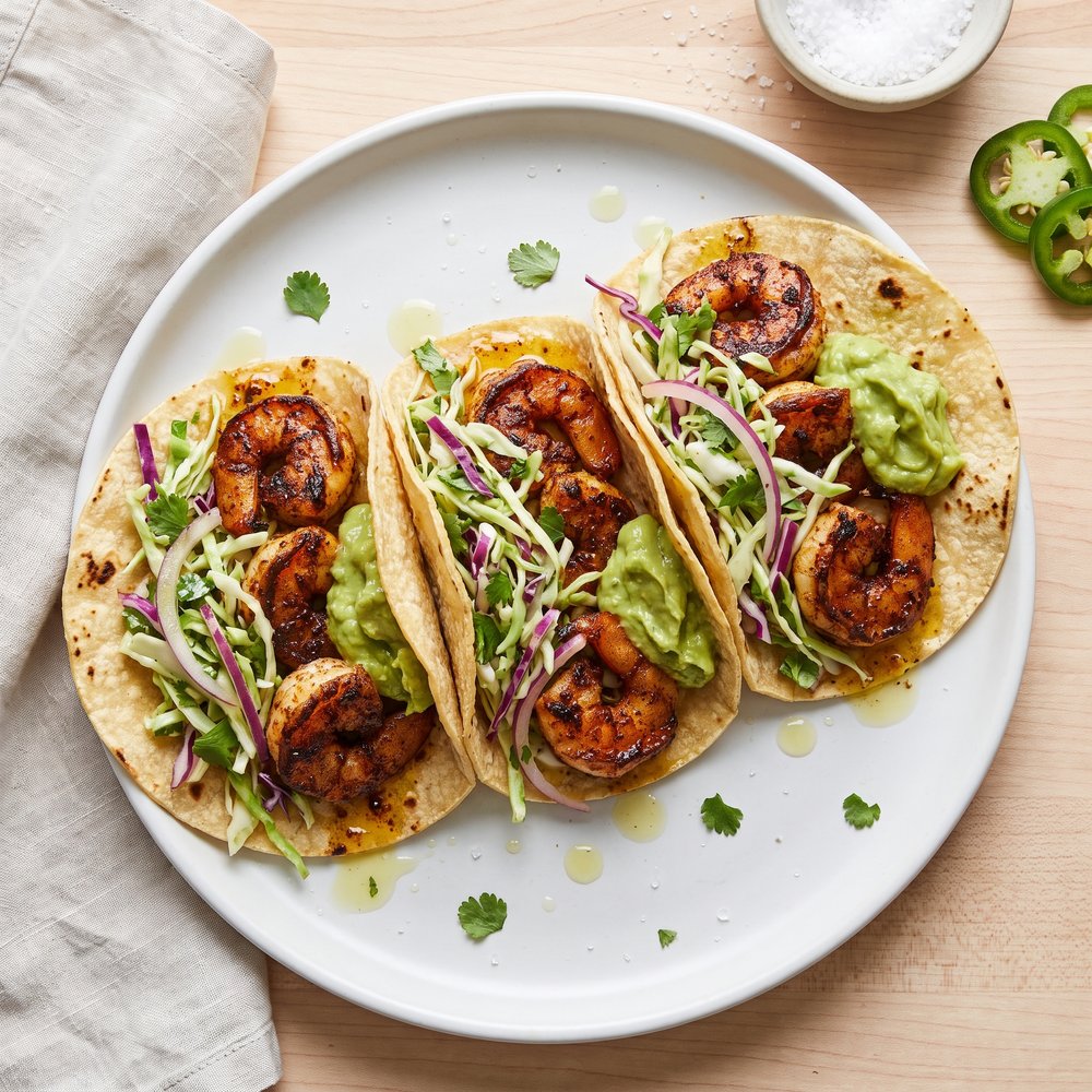 Spiced Blackened Shrimp Tacos