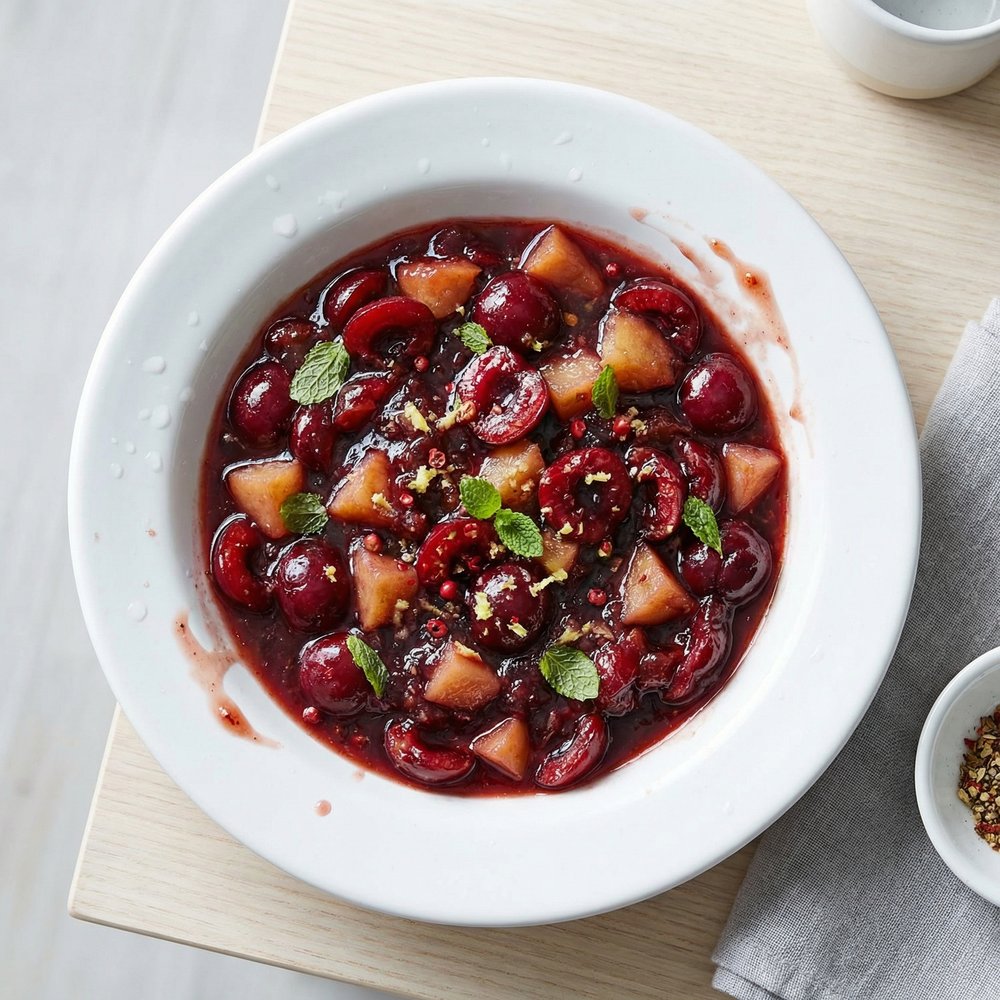 Spiced Cherry Chutney with Ginger