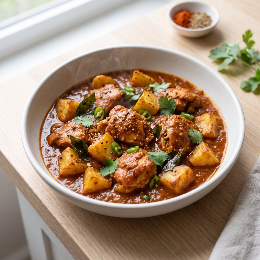 Spiced Chicken Vindaloo with Potatoes