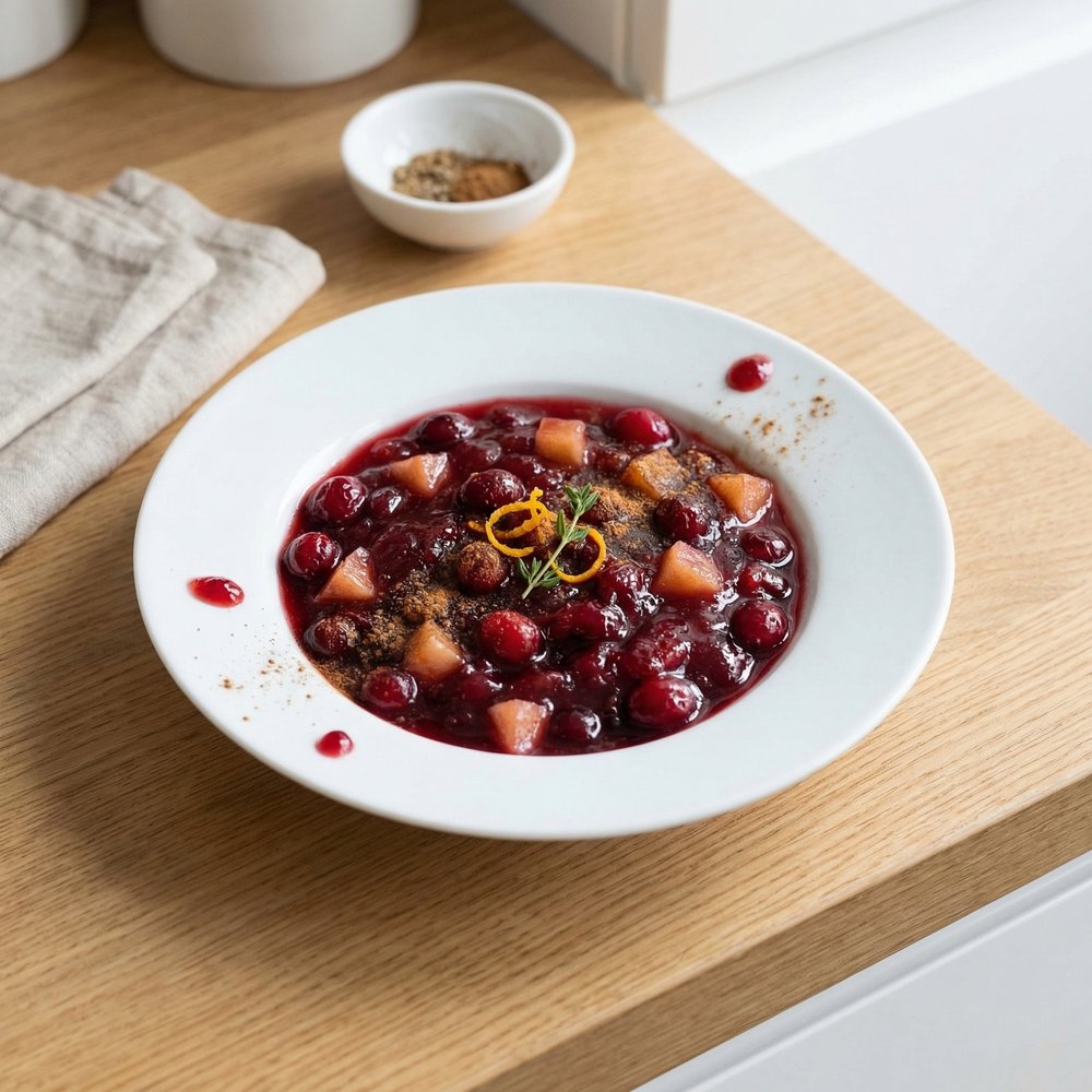Warm-Spiced Cranberry Apple Chutney