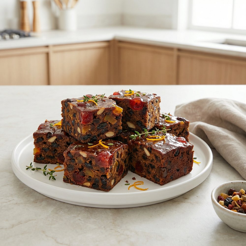 Deeply Spiced Dark Fruit Cake