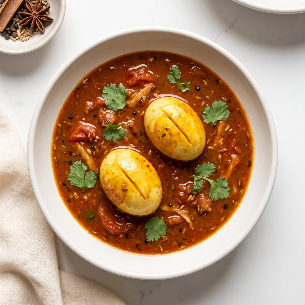 Spiced Egg Kuzhambu (Tamil Nadu-Style Gravy)