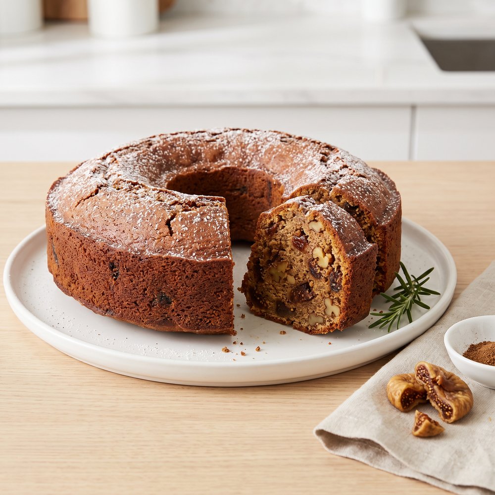 Spiced Fig Walnut Cake