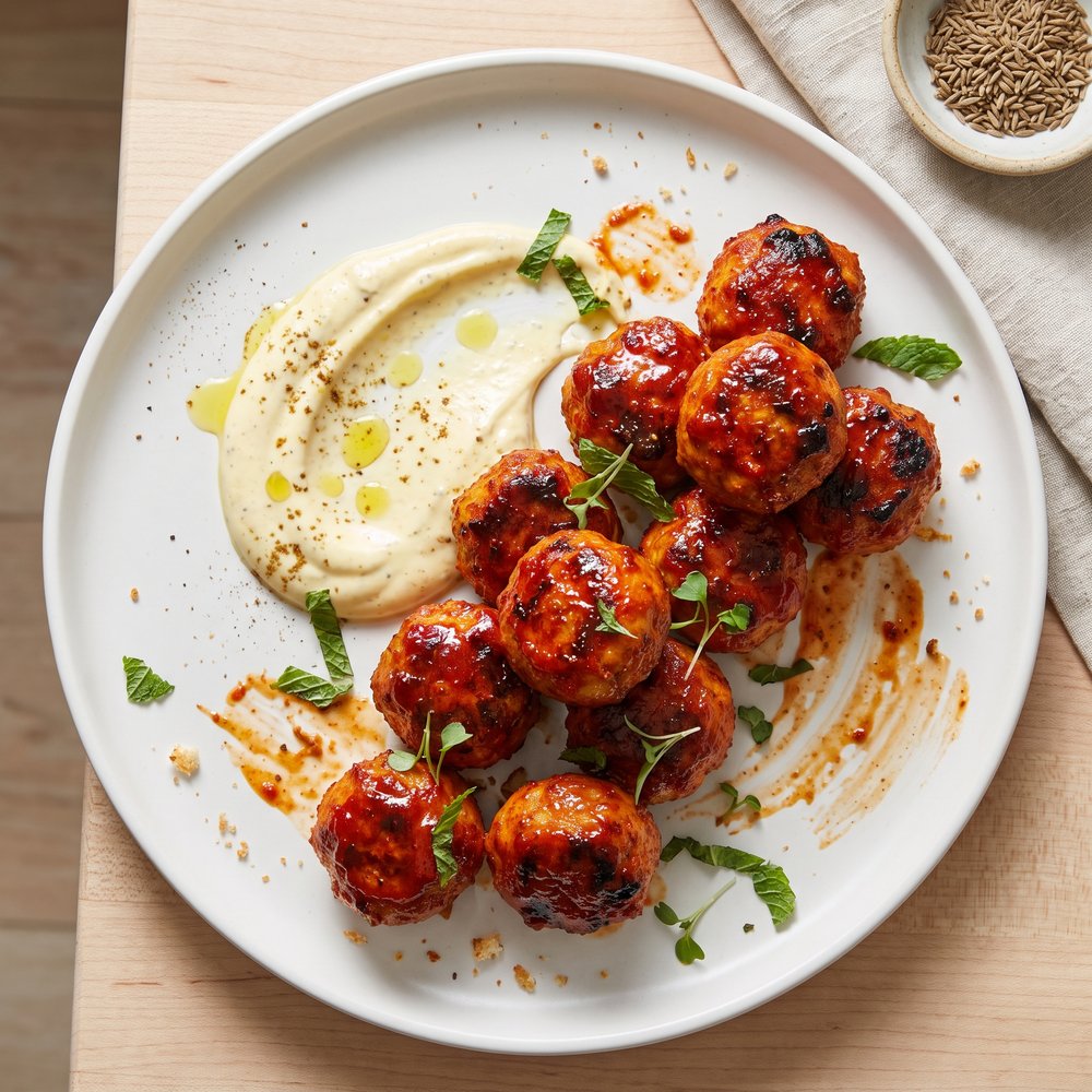Spiced Harissa Chicken Meatballs