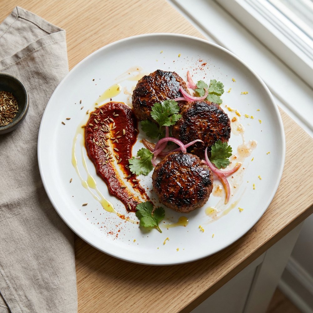 Spiced Lamb Merguez Burger Patties