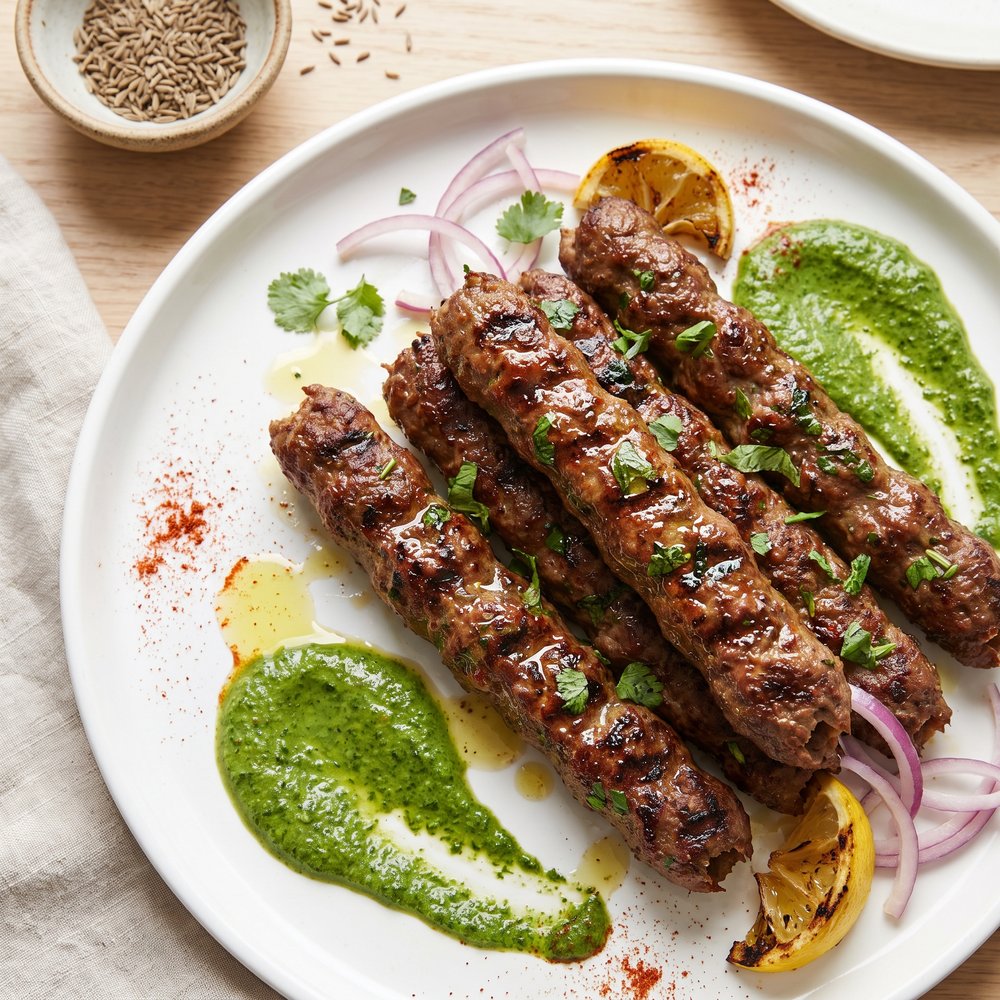 Spiced Lamb Seekh Kebabs (Indian Inspired)
