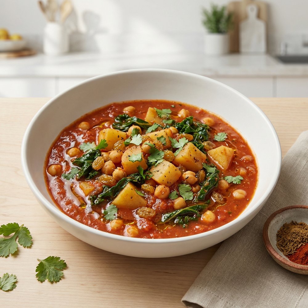 Moroccan-Style Chickpea and Potato Stew