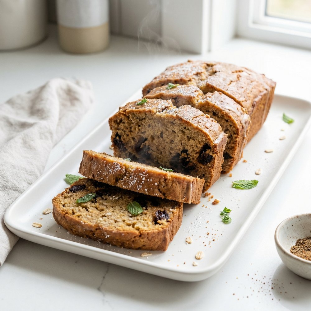 Spiced Prune and Yogurt Oat Loaf