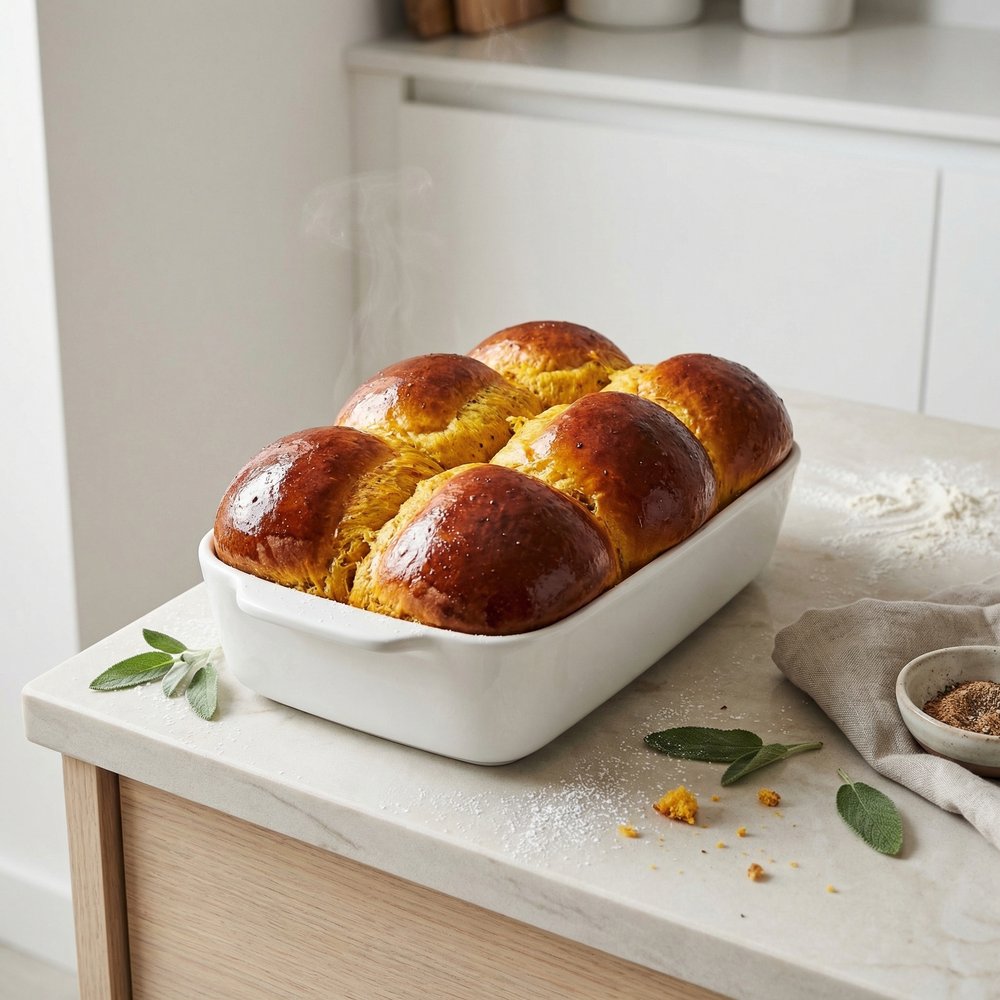 Spiced Pumpkin Brioche Loaf