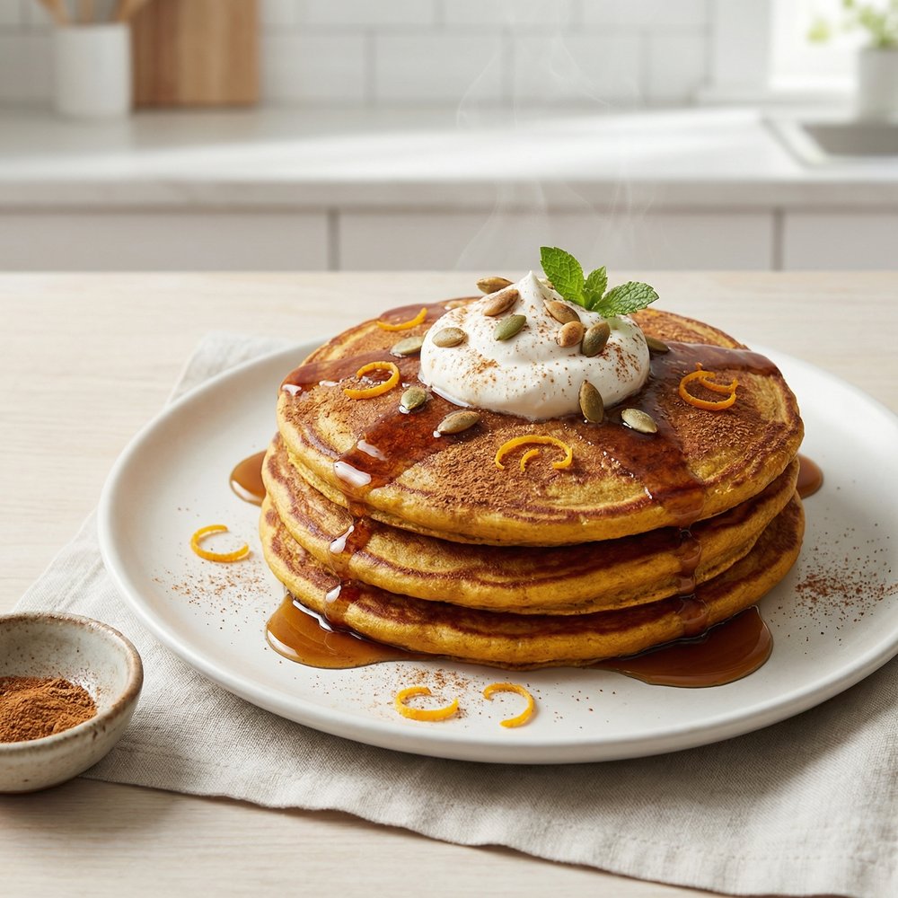 Cinnamon-Spiced Pumpkin Pancakes