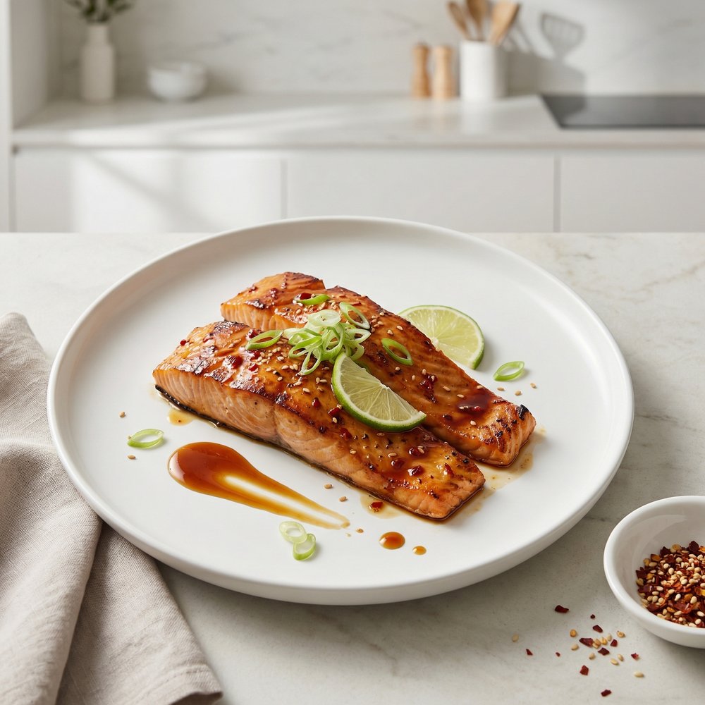 Chili-Honey Glazed Salmon Fillets