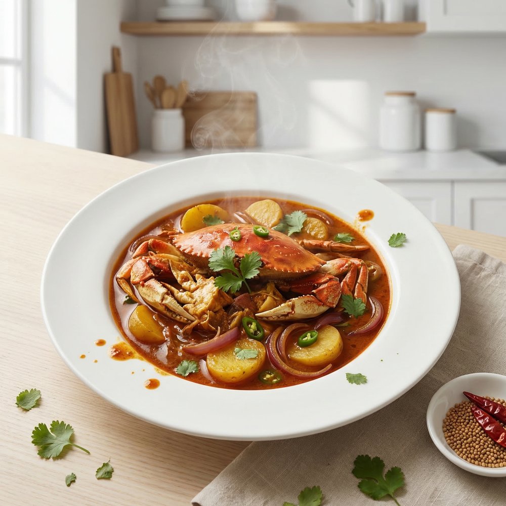 Bangladeshi-Style Fiery Crab Curry