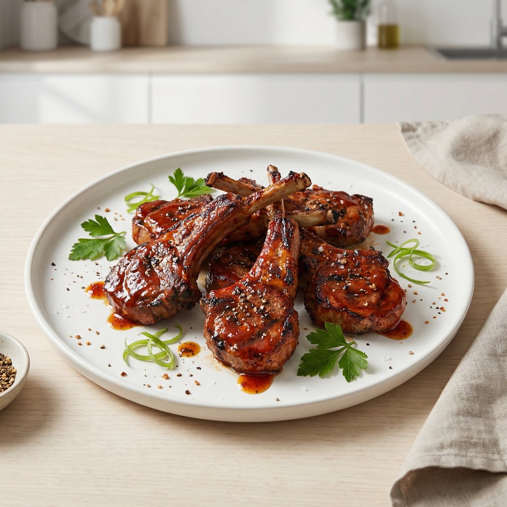Spicy Barbequed Chops