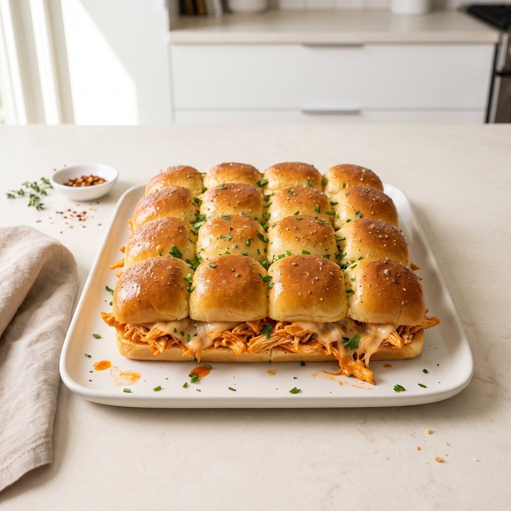 Spicy Buffalo Chicken Mini Sandwiches