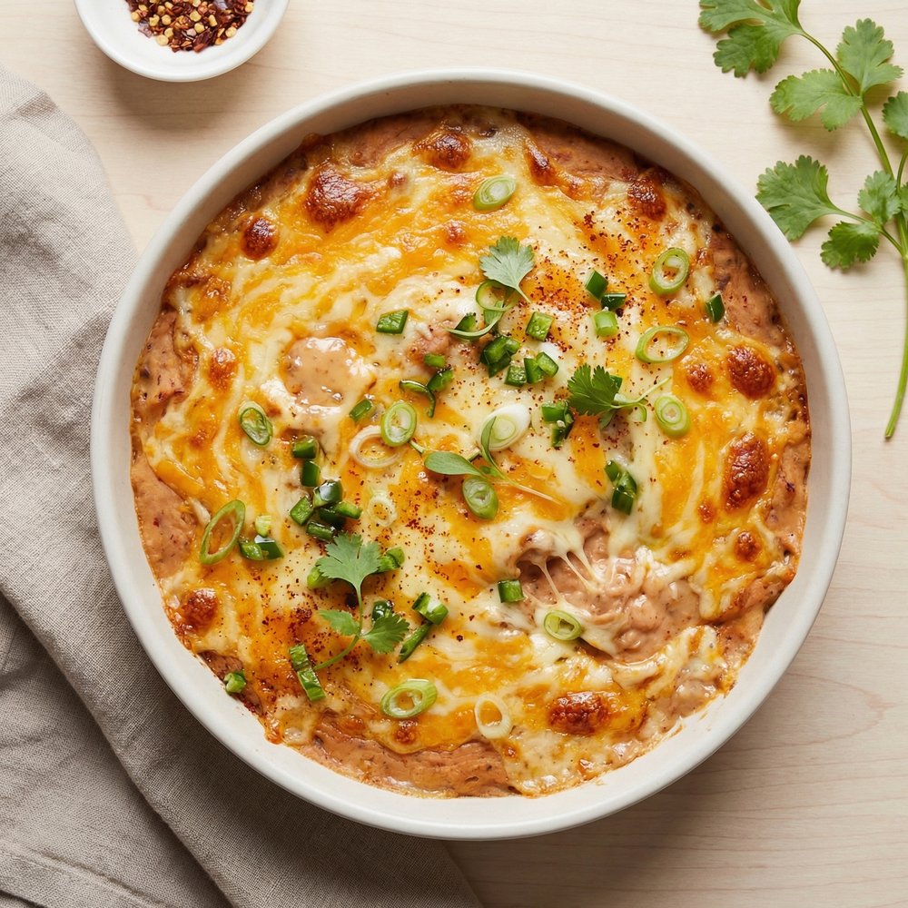 Spicy Cheesy Refried Beans