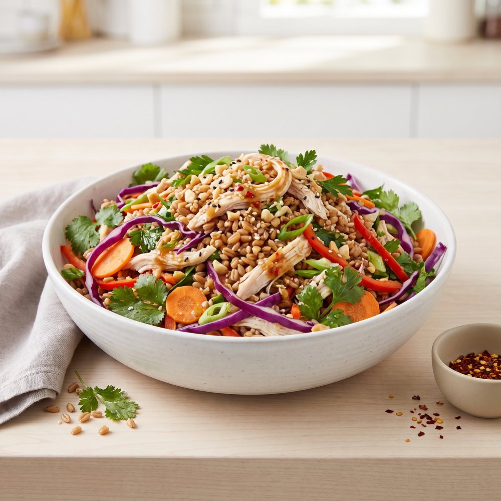 Spicy Chicken and Spelt Salad