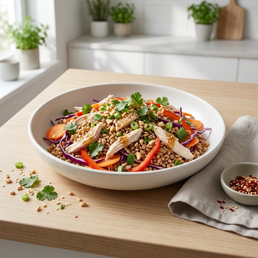 Spicy Chicken and Spelt Salad
