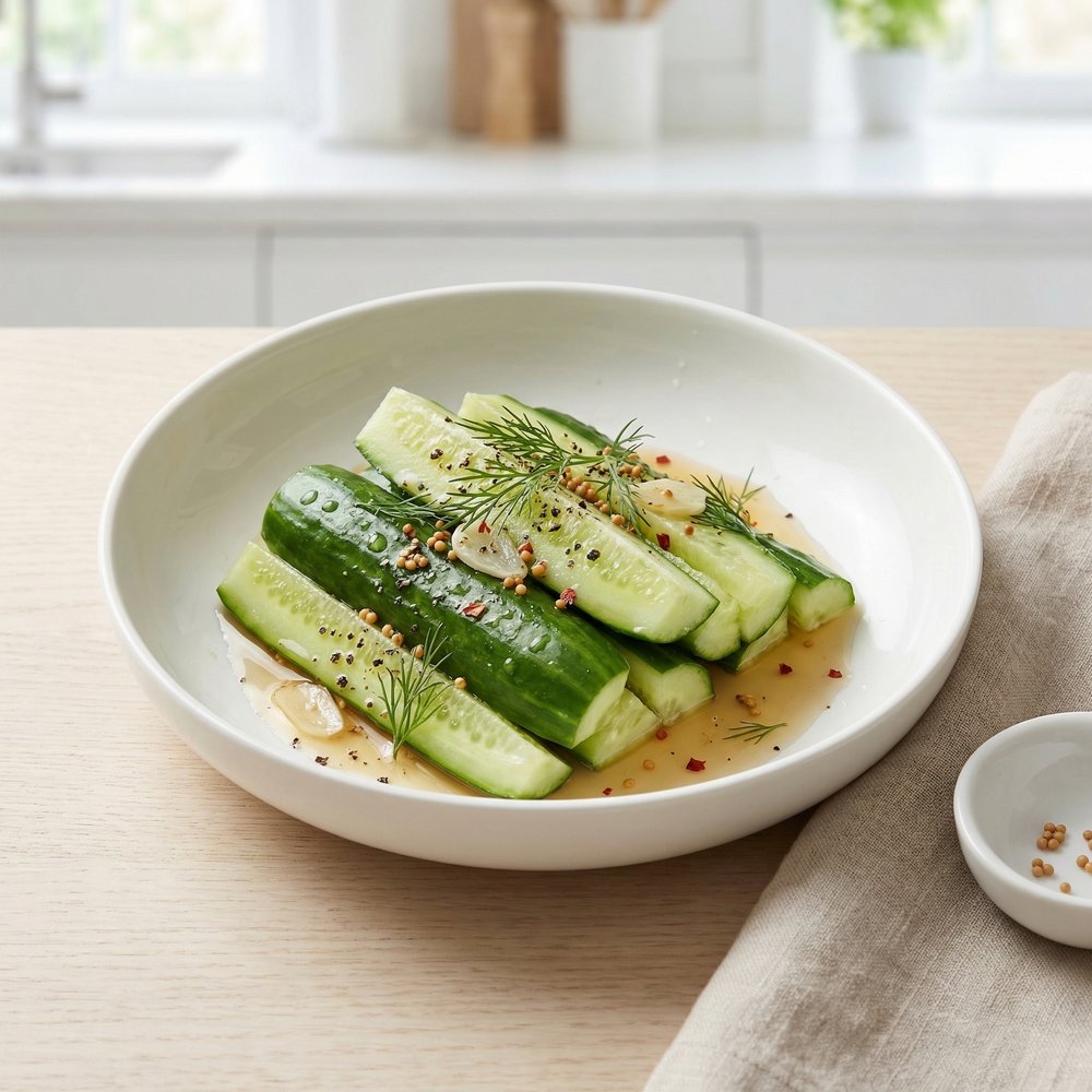 Spicy Pickled Cucumbers