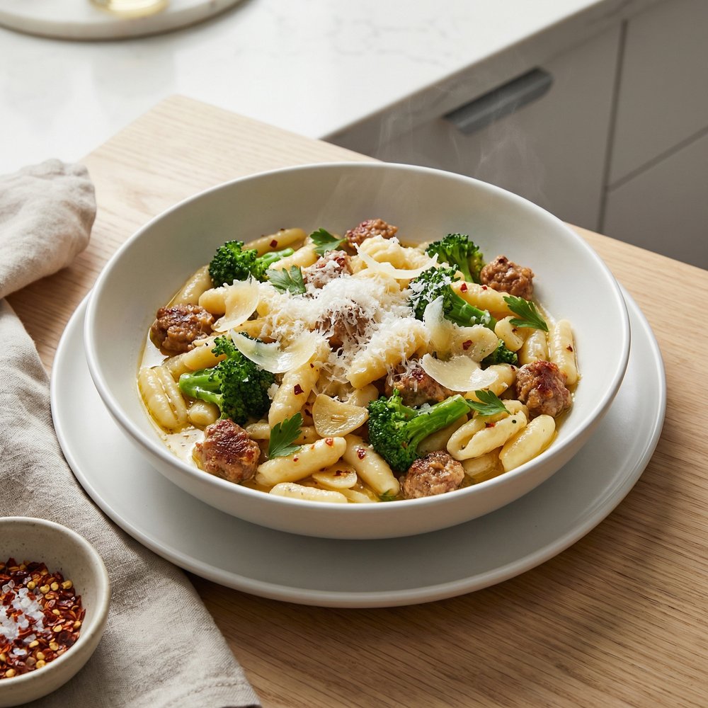 Broccoli and Sausage Cavatelli