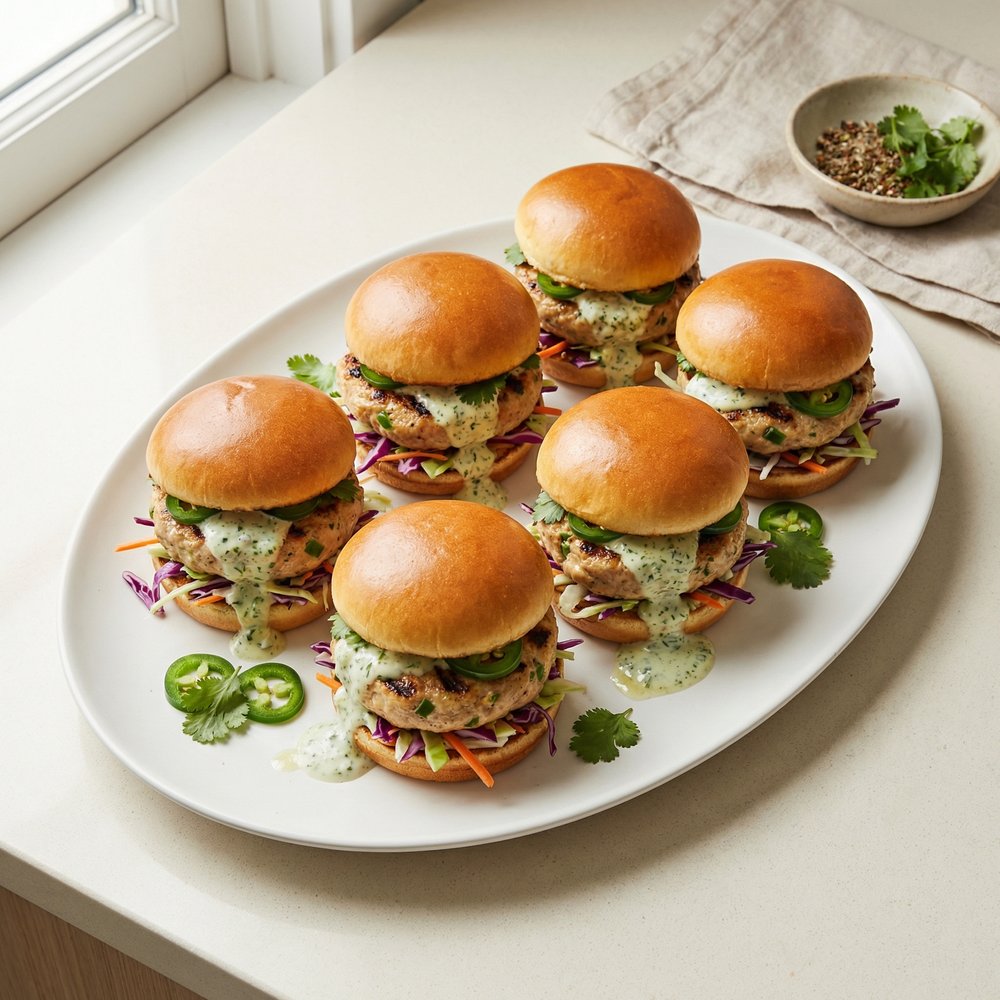 Jalapeño Chicken-Pork Sliders