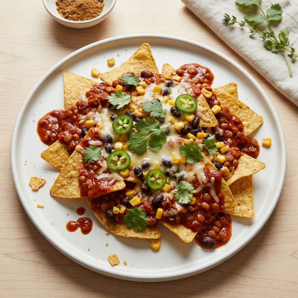 Fiery Lentil Sheet-Pan Nachos