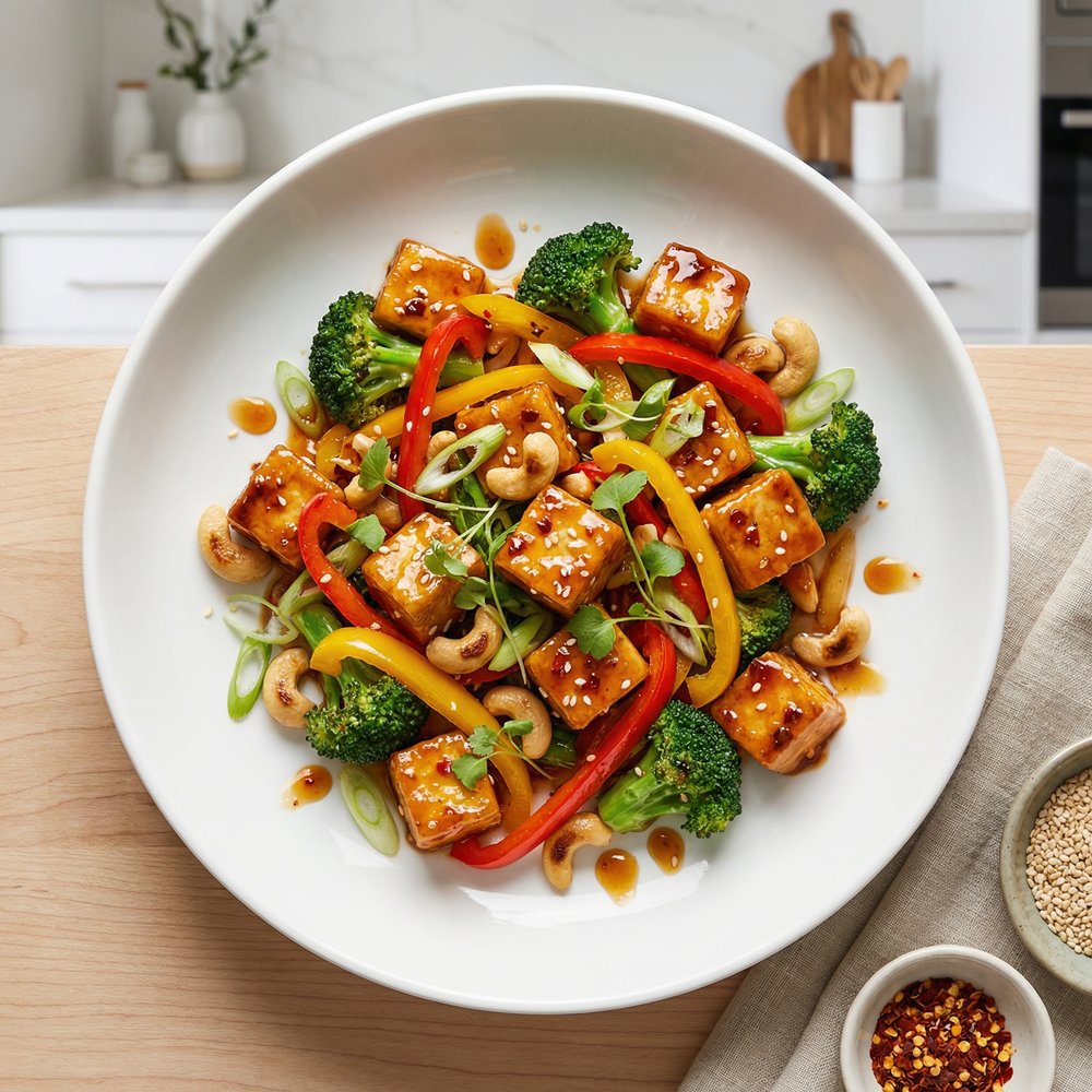 Bright Tofu Veggie Stir-Fry