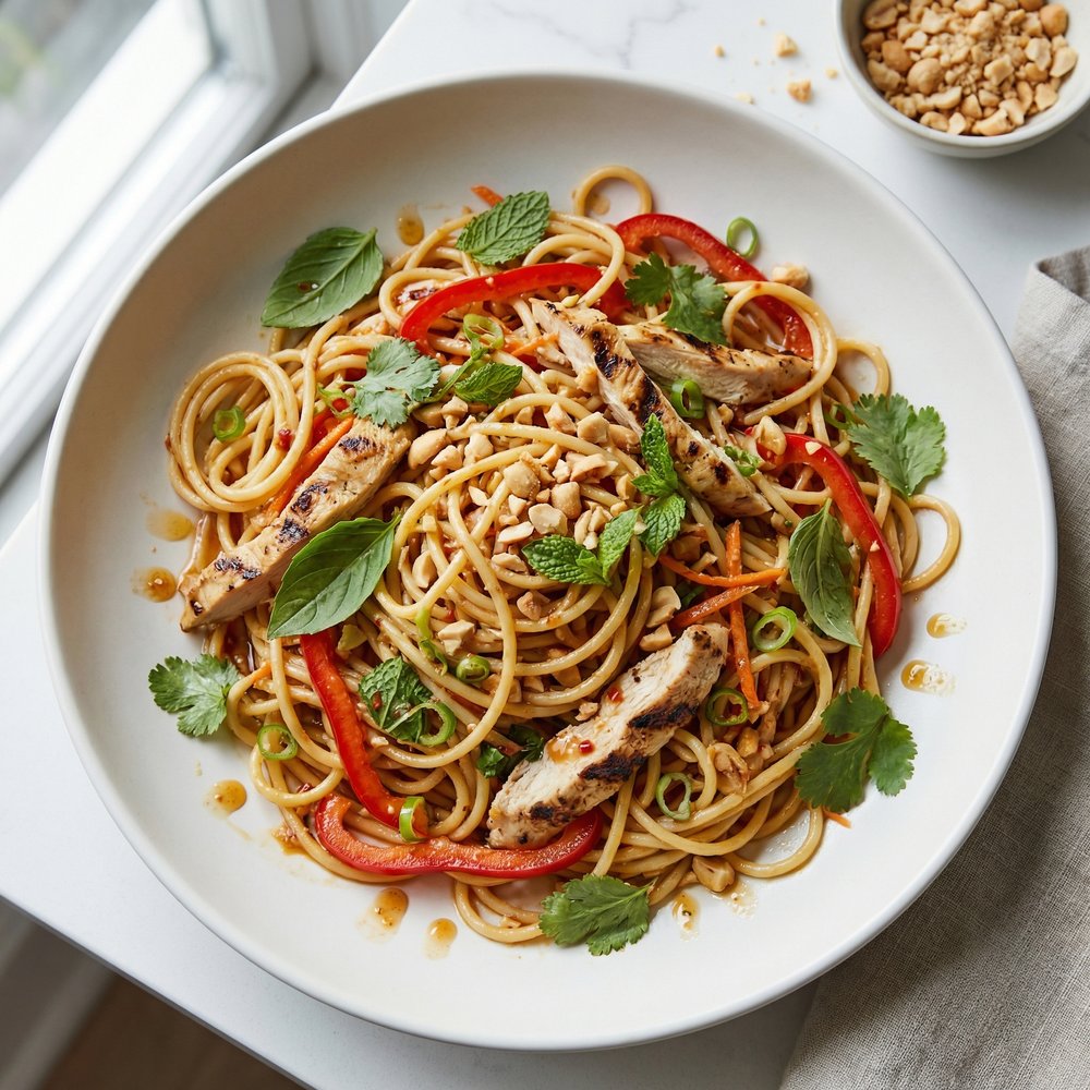 Asian-Style Chicken Noodle Salad