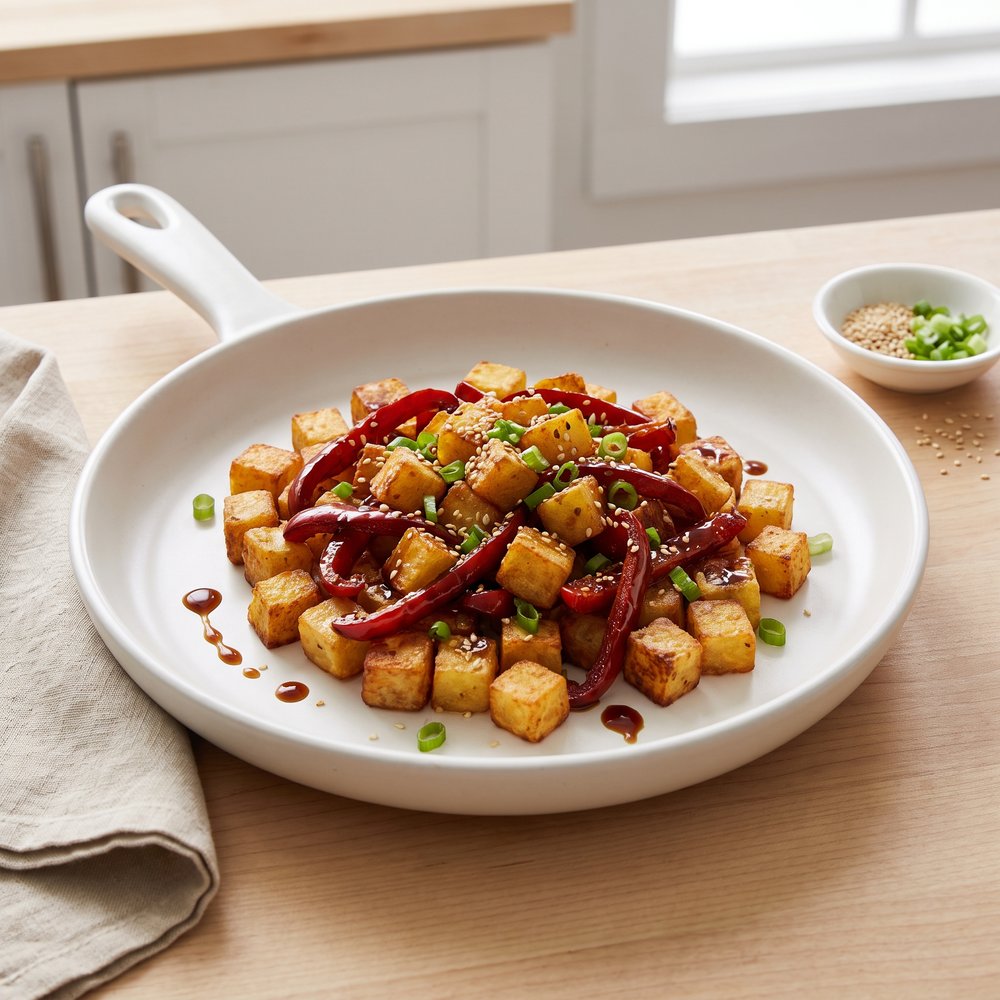 Spicy Red Pepper Potato Skillet