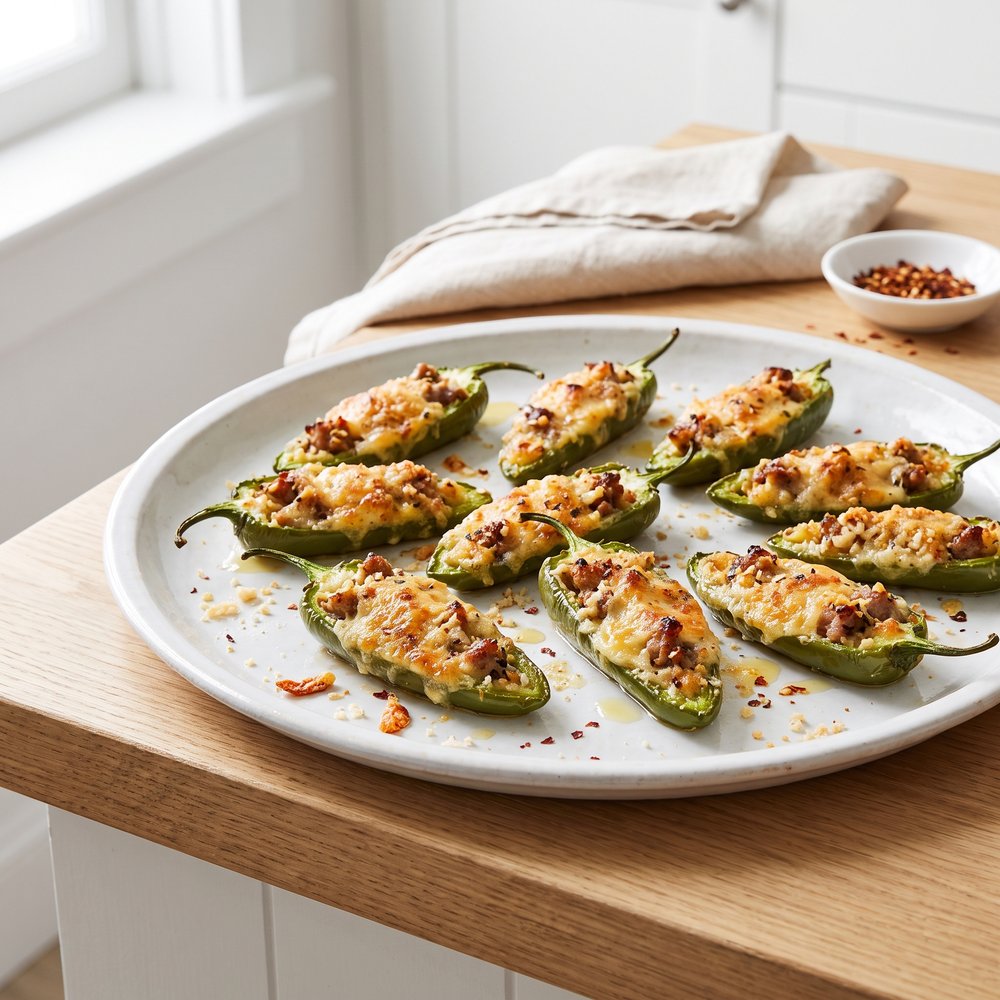 Spicy Sausage-Stuffed Jalapeño Peppers