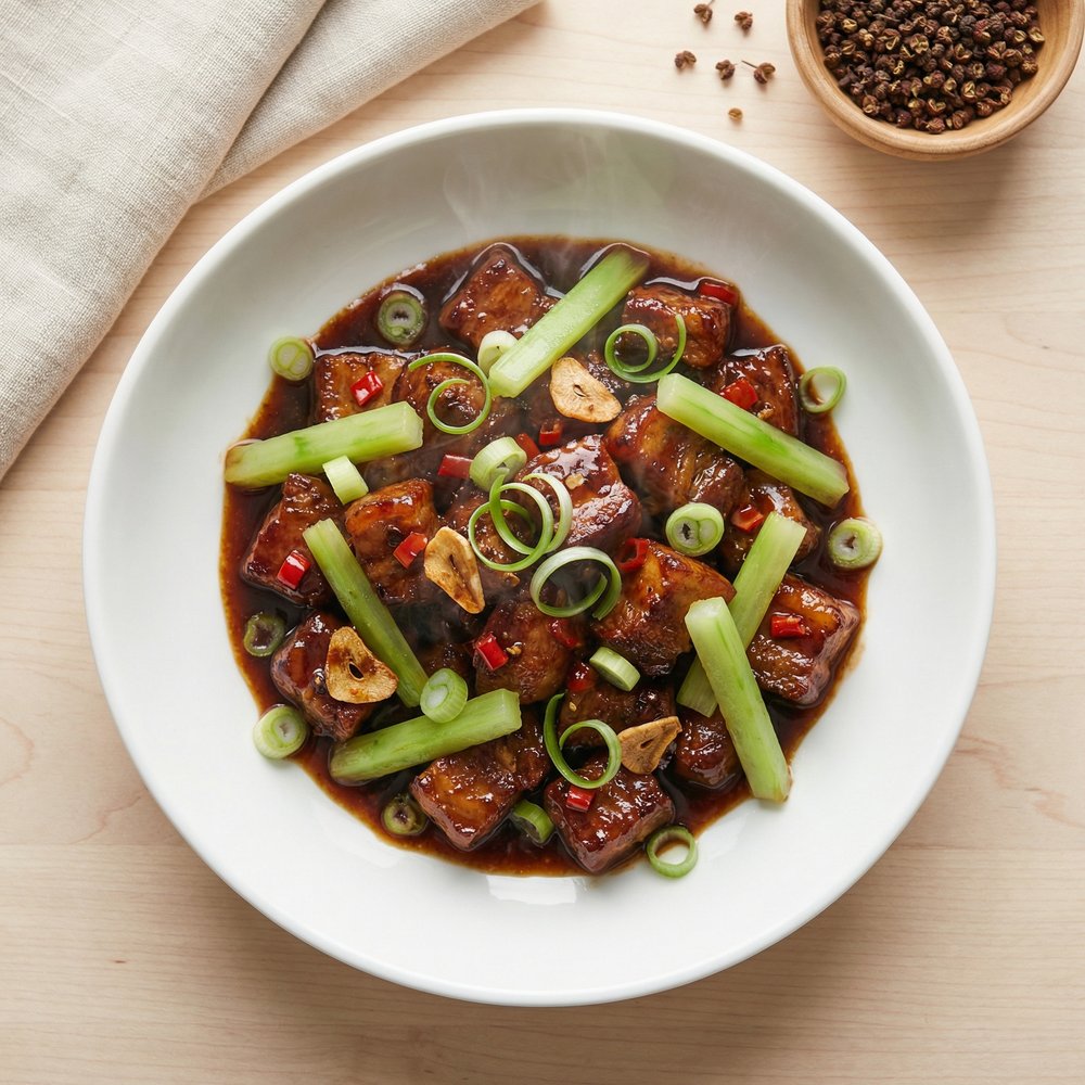 Spicy Sichuan Stir-Fried Pork with Celtuce